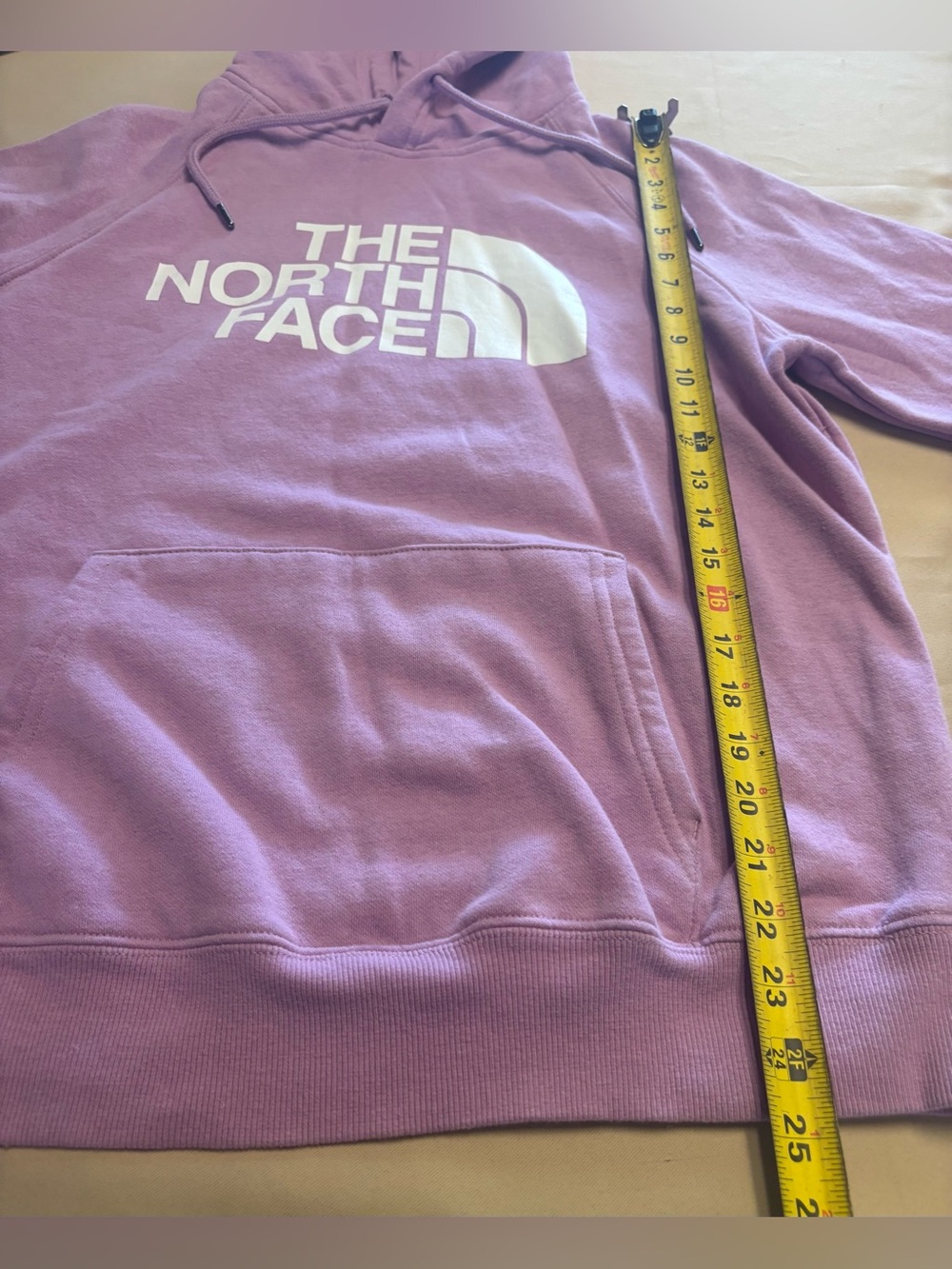 The North Face Womens Half Dome Pullover Hoodie Sweatshirt Big Logo Mauve Large - Picture 5 of 15